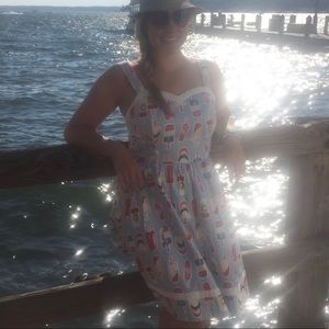 ModCloth Popsicle Fit and Flare retro style dress